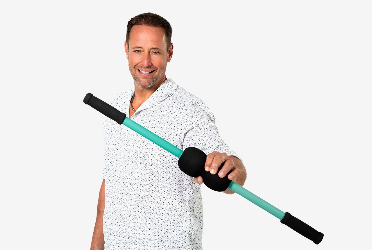 Der Gründer mit seinem Produkt.